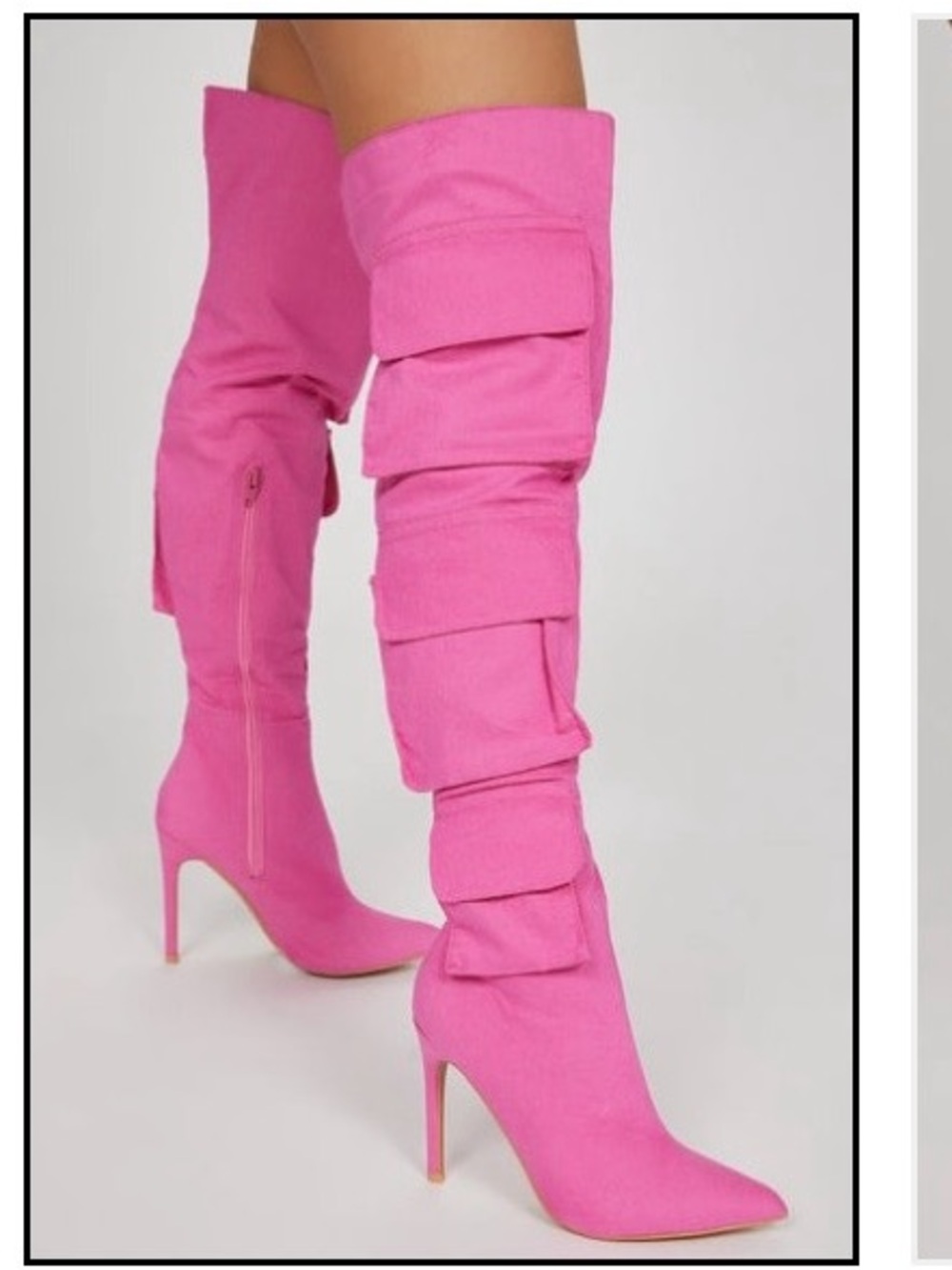 Fashion Nova Hot Pink Over-the-Knee Stiletto Boots Only worn once!
